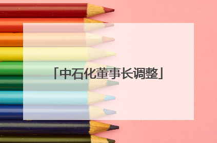 中石化董事长调整