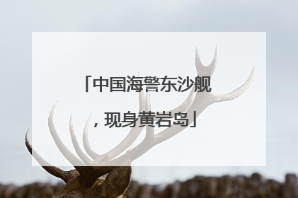 中国海警东沙舰，现身黄岩岛