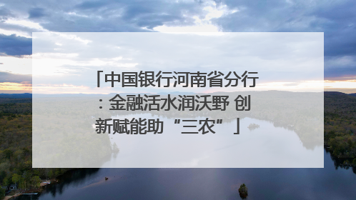 中国银行河南省分行：金融活水润沃野 创新赋能助“三农”