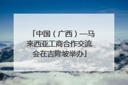 中国（广西）—马来西亚工商合作交流会在吉隆坡举办