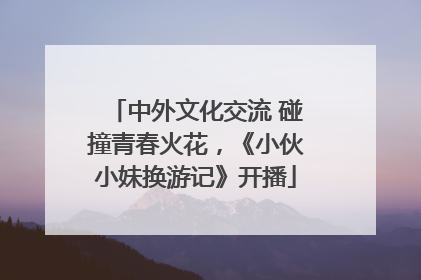 中外文化交流 碰撞青春火花，《小伙小妹换游记》开播