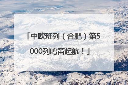 中欧班列（合肥）第5000列鸣笛起航！