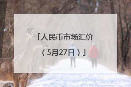 人民币市场汇价（5月27日）