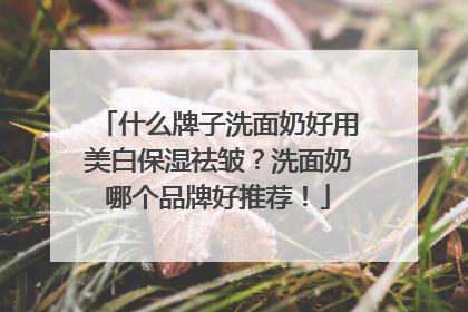 什么牌子洗面奶好用美白保湿祛皱？洗面奶哪个品牌好推荐！