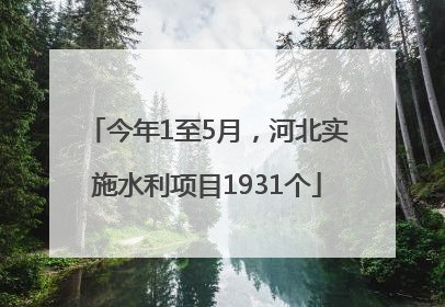 今年1至5月，河北实施水利项目1931个
