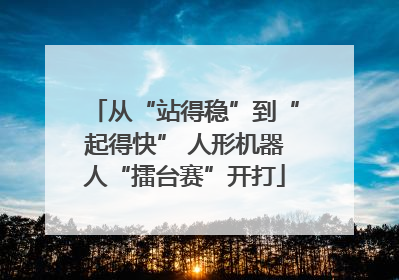 从“站得稳”到“起得快” 人形机器人“擂台赛”开打