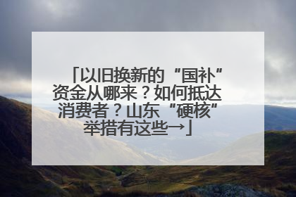 以旧换新的“国补”资金从哪来？如何抵达消费者？山东“硬核”举措有这些→