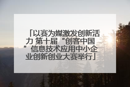 以赛为媒激发创新活力 第十届“创客中国”信息技术应用中小企业创新创业大赛举行