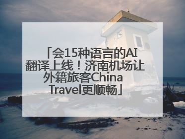 会15种语言的AI翻译上线！济南机场让外籍旅客China Travel更顺畅