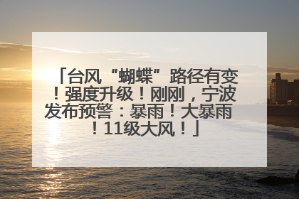 台风“蝴蝶”路径有变！强度升级！刚刚，宁波发布预警：暴雨！大暴雨！11级大风！