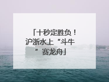 十秒定胜负！沪浙水上“斗牛”赛龙舟