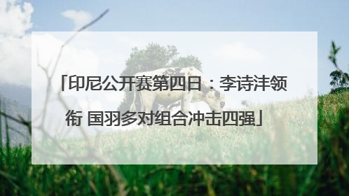 印尼公开赛第四日：李诗沣领衔 国羽多对组合冲击四强