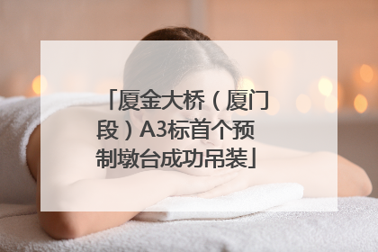 厦金大桥（厦门段）A3标首个预制墩台成功吊装