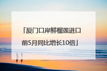 厦门口岸鲜榴莲进口 前5月同比增长10倍