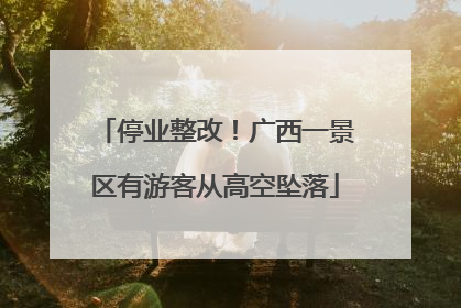 停业整改！广西一景区有游客从高空坠落