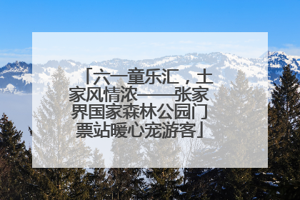 六一童乐汇，土家风情浓——张家界国家森林公园门票站暖心宠游客
