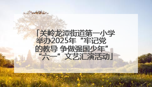 关岭龙潭街道第一小学举办2025年“牢记党的教导 争做强国少年”“六一”文艺汇演活动
