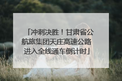 冲刺决胜！甘肃省公航旅集团天庄高速公路进入全线通车倒计时