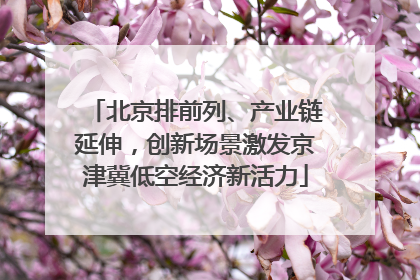 北京排前列、产业链延伸，创新场景激发京津冀低空经济新活力
