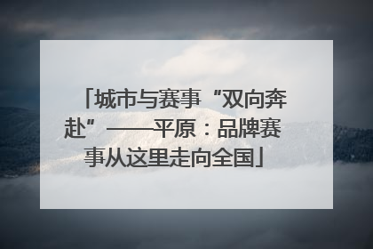 城市与赛事“双向奔赴”——平原：品牌赛事从这里走向全国