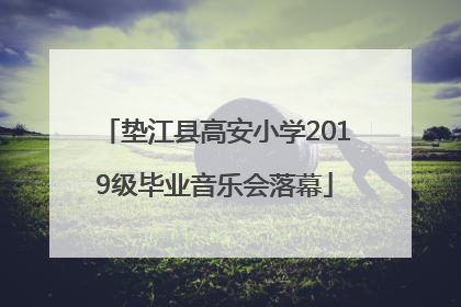 垫江县高安小学2019级毕业音乐会落幕