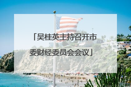 吴桂英主持召开市委财经委员会会议