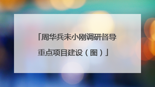 周华兵未小刚调研督导重点项目建设（图）