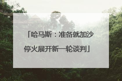 哈马斯：准备就加沙停火展开新一轮谈判