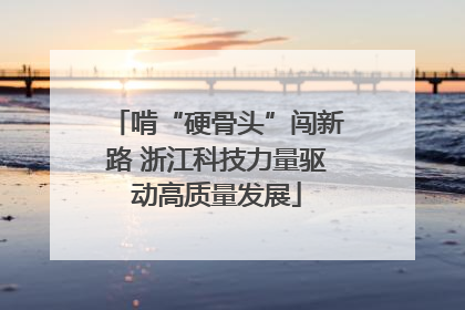 啃“硬骨头”闯新路 浙江科技力量驱动高质量发展