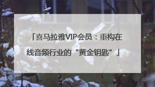 喜马拉雅VIP会员：重构在线音频行业的“黄金钥匙”