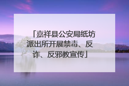 嘉祥县公安局纸坊派出所开展禁毒、反诈、反邪教宣传