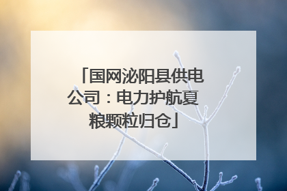 国网泌阳县供电公司：电力护航夏粮颗粒归仓