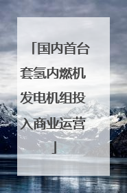 国内首台套氢内燃机发电机组投入商业运营