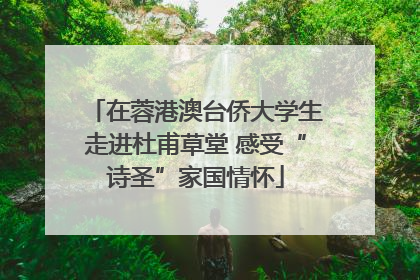 在蓉港澳台侨大学生走进杜甫草堂 感受“诗圣”家国情怀