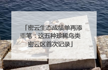 密云生态成绩单再添重笔：这五种珍稀鸟类密云区首次记录