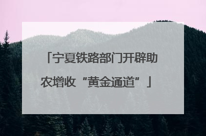 宁夏铁路部门开辟助农增收“黄金通道”