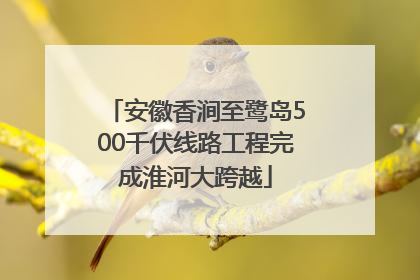 安徽香涧至鹭岛500千伏线路工程完成淮河大跨越