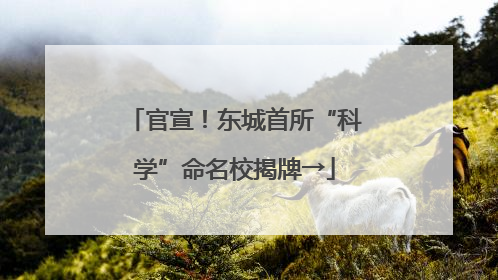 官宣！东城首所“科学”命名校揭牌→