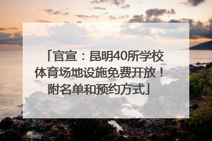 官宣：昆明40所学校体育场地设施免费开放！附名单和预约方式