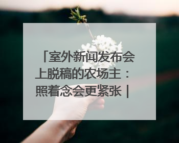 室外新闻发布会上脱稿的农场主：照着念会更紧张｜记者手记