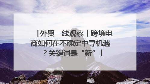 外贸一线观察丨跨境电商如何在不确定中寻机遇？关键词是“新”