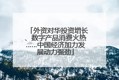 外资对华投资增长、数字产品消费火热……中国经济加力发展动力强劲