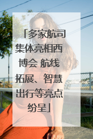 多家航司集体亮相西博会 航线拓展、智慧出行等亮点纷呈