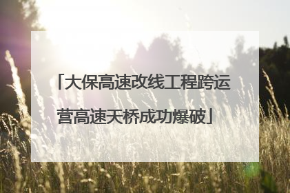 大保高速改线工程跨运营高速天桥成功爆破