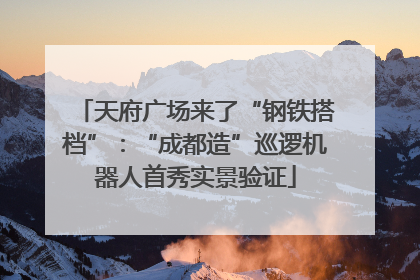 天府广场来了“钢铁搭档”：“成都造”巡逻机器人首秀实景验证