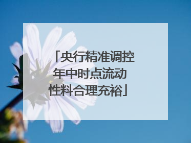 央行精准调控 年中时点流动性料合理充裕