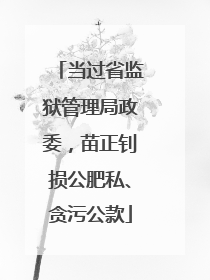 当过省监狱管理局政委，苗正钊损公肥私、贪污公款