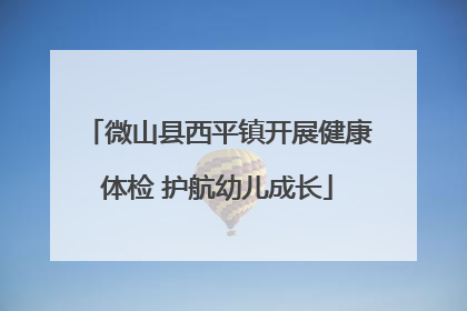 微山县西平镇开展健康体检 护航幼儿成长