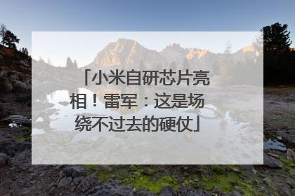 小米自研芯片亮相！雷军：这是场绕不过去的硬仗