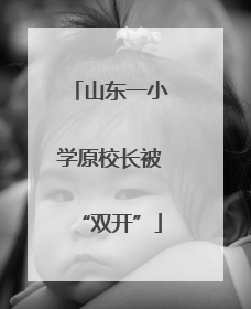 山东一小学原校长被“双开”